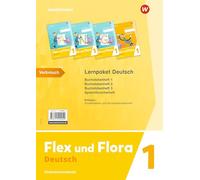 Flex und Flora - Ausgabe 2021. Themenhefte 1 Paket DS: Buchstabenheft 1 / 2 / 3 und Sprachforscherheft / zwei Beilagen: Schreibtabelle und Buchstabenübersicht)