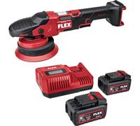 FLEX XFE 2 15 18-EC Kit polisseuse excentrique sans fil 18 V avec batteries | Polisseuse sans fil avec course de 15 mm pour des travaux de finition sans hologramme, avec 2 batteries et chargeur rapide.
