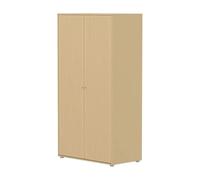 Flexa Saga Armoire 2 Portes a facades rainurees Beige Sable Oat Boutons | Flexa - ref. 81-42506-112 - 5706459182223 - dim. 55x100x190cm - Beige - Materiaux mixtes