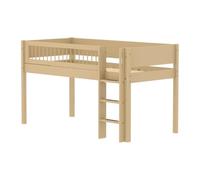 Flexa White Lit mi-Hauteur avec echelle Droite 90 x 200 cm Barriere a | Flexa - ref. 80-17344-112 - 5706459190532 - dim. 210x109x120cm - Beige - Materiaux mixtes