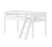 Flexa White Lit mi-Hauteur avec echelle inclinee 90 x 200 cm Barriere a | Flexa - ref. 80-17346-40 - 5706459179537 - dim. 210x151x120cm - Blanc - Materiaux mixtes