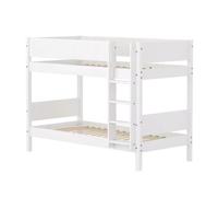 Flexa White Lit superpose avec echelle Droite 90 x 200 cm Barriere Pleine | Flexa - ref. 80-17426-40 - 5706459179643 - dim. 210x109x154cm - Blanc - Materiaux mixtes