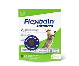 FLEXADIN ADVANCED® Chat | Approche innovante de la santé articulaire | Collagène non dénaturé type II - 60 friandises articulaires