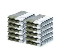 FLEXEO Lot de 10 couvertures de sauvetage vert/argenté (210 cm x 160 cm), film de sauvetage, couverture de premiers secours, couverture d'urgence, couverture d'urgence, couverture d'urgence