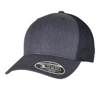 Flexfit 110 Melange Trucker Mesh Snapback Cap - Heather Navy