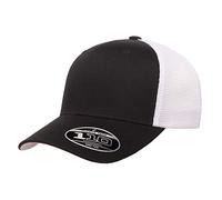 Flexfit 110 Casquette en Maille Bicolore Capuchon, Noir/Blanc, Taille Unique Homme
