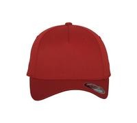 Flexfit 5 Panel Baseball Cap - Unisex Mütze, Kappe für Herren und Damen, einfarbige Basecap, rundum geschlossen - Farbe red, Größe L/XL