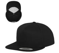 Flexfit 5-Panel Casquette Snapback 6007 Noir/Noir Baseball Stick Pression