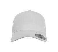 Flexfit 5-Panel Curved Classic Snapback Chapeau Mixte, Blanc, Taille Unique