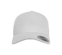 Flexfit 5-Panel Curved Classic Snapback Chapeau Mixte, Blanc, Taille Unique