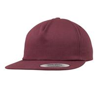Flexfit 5-Panel Unstructured Snapback Cap - Maroon
