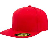 Yupoong Casquette Plate ajustée 210 Chapeau, Rouge, X-Large Homme