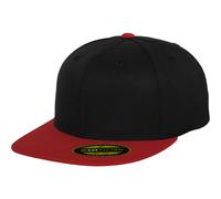 FLEXFIT 6210T | Premium 210 Fitted 2-Tone Cap - Couleur : Noir/Rouge - Taille : L/XL (7 1/4 - 7 5/8)