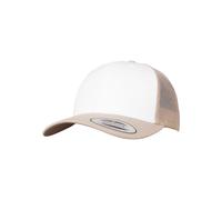 FLEXFIT 6606CF | Retro Trucker Colored Front - Couleur : Kaki/White/Khaki - Taille : One Size