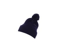 Flexfit Bonnet mixte côtelé à pompon bleu marine Taille 55-60