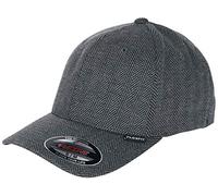Flexfit Mixte Heringbone Melange Flexfit Black/H.grey S/M Casquette, black/h.grey, S-M EU