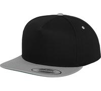 Flexfit by Yupoong Casquette de baseball classique unie 5 panneaux 2 tons RW7654 (taille unique) (Noir/argent)