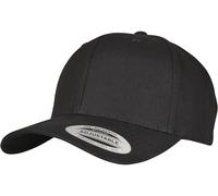 Casquette Flexfit 6-Panel Curved Metal Snap noir en coton