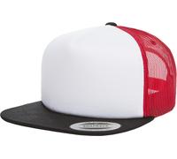 Flexfit Cap Foam Trucker with White Front Black/White/Red Einheitsgröße
