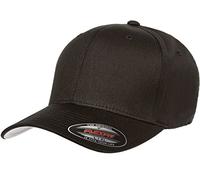 Flexfit Cotton Twill Fitted Cap Casquette de Baseball, Noir, S/M Homme