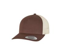 Flexfit Casquette Unisexe 5 Panneaux rétro Trucker 2 Tons Casquette Trucker Bicolore pour Homme et Femme Taille Unique, Mustang/Beige, Taille Unique