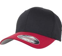 Flexfit - Casquette bicolore homme/femme unie RW7742 (M) (Noir/Rouge)