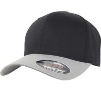 Flexfit - Casquette bicolore homme/femme unie RW7742 (XL) (Noir/Argent)