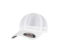 Flexfit Unisex 360 OMNIMESH Cap Baseballkappe, White, S/M