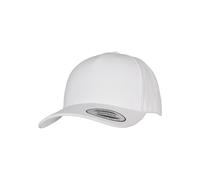Flexfit Casquette Snapback de qualité supérieure incurvée à 5 Panneaux Baseball, Blanc, Taille Unique Mixte