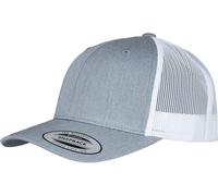 Flexfit - Casquette camionneur "Retro" pour homme/femme unie RW8984 (taille unique) (chiné/blanc)