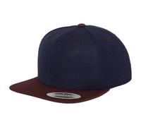 Flexfit Casquette Classic Snapback 2 tons bicolore visière plate Unisexe Taille unique nvy/maroon