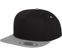 Flexfit Classic 5-Panel Snapback Cap - Noir / Argent