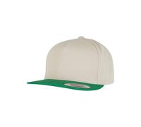 Flexfit Casquette 'Classic' beige clair / vert, Taille 55-60