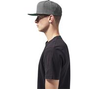 Flexfit Casquette Classic Snapback 2 tons, unisexe, visière plate, taille unique — Charbon/Noir