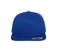 FLEXFIT Casquette de Baseball Classic 5 Snapback, pour Homme et Femme, Taille Unique, Fermoir Boutons-Pression Réglable au Dos, Visière Plate, 100% Coton, Royal