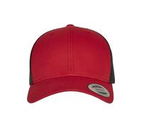 Flexfit Casquette de Baseball Unisexe, Opaque, Rouge/Noir, Taille Unique