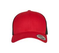Flexfit Casquette de Baseball Unisexe, Opaque, Rouge/Noir, Taille Unique