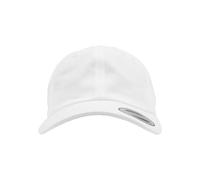 Flexfit Casquette de Baseball Yupoong Profil Bas - Mixte pour Homme et Femme - 6 Panneaux - Non structurée - avec Fermeture en Laiton Taille Unique White