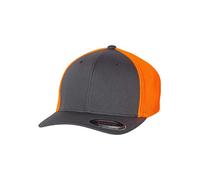 Flexfit Casquette de Camionneur Unisexe en Maille, Anthracite/Orange Fluo, Taille Unique