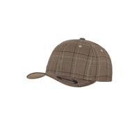 Flexfit Casquette 'Glen Check' marron / kaki / menthe, Taille 60-61