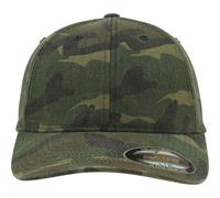 Flexfit Casquette Lavée Garment Vert Camo Forme Originale Courbée Dad Camouflage
