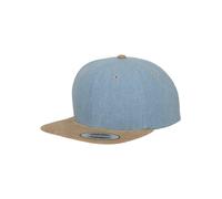 Flexfit Chambray Suede Snapback Casquette - Blue / Beige
