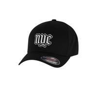 Flexfit Casquette 'NYC' gris foncé / rouge / noir / blanc, Taille 60-61