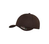 Flexfit Casquette 'PINSTRIPE' marron / blanc, Taille 56-57