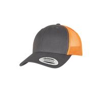 Flexfit Casquette 'Retro' gris / orange fluo, Taille 55-60
