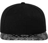 Flexfit - Casquette Snapback "Bandana" pour homme/femme unie RW8953 (Taille unique) (Noir/motif paisley)