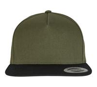 Flexfit Casquette Snapback 5 Panneaux – Unisexe, Taille Unique – Vert Olive/Noir