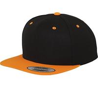 Flexfit Casquette Snapback Classic à Deux Couleurs Noir/Neonorange
