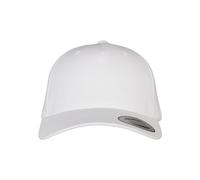 Flexfit Casquette Snapback de qualité supérieure incurvée à 5 Panneaux Baseball, Blanc, Taille Unique Mixte