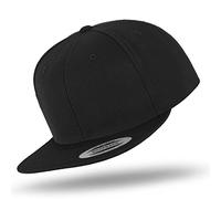 Flexfit Casquette Snapback originale unie, avec bandana UD Skull dans de nombreuses couleurs, noir/noir, taille unique